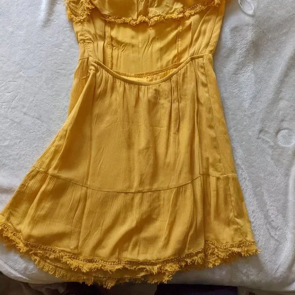Lulus Open Back Yellow Bohemian Dress - Picture 2 of 4